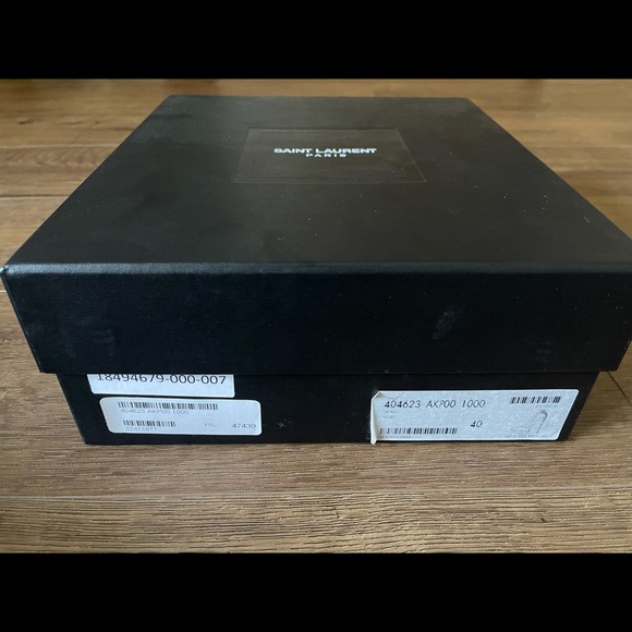 SAINT LAURENT-AUTHENTIC (NWT) Black Leather Heels - Picture 4 of 15